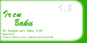 iren baku business card