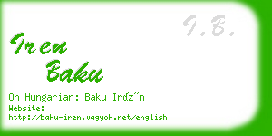 iren baku business card